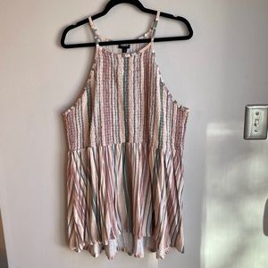 Torrid Size 2x Smocked High Neck Babydoll top